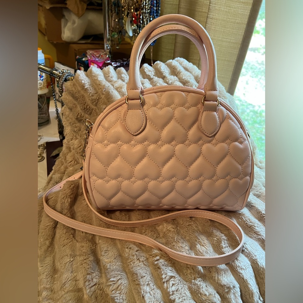 Juicy Couture Blush Pink Quilted Heart Bag NWT - Picture 4 of 16